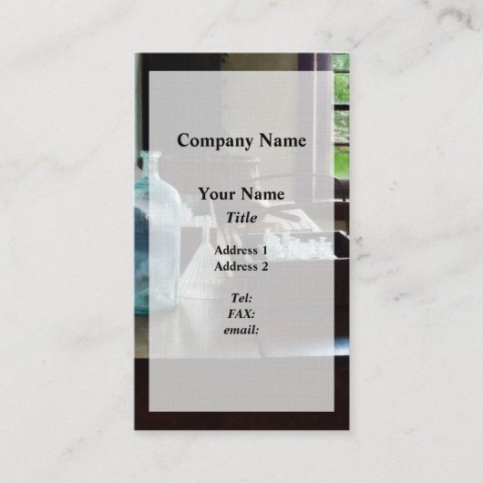 Doos met testbuizen visitekaartje (Voorkant)