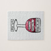 Doos met wijn Glas Glass Puzzle - Funny Wine Legpuzzel (Horizontaal)