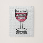 Doos met wijn Glas Glass Puzzle - Funny Wine Legpuzzel (Verticaal)