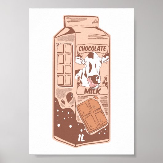 Doos van chocolademelk poster (Voorkant)