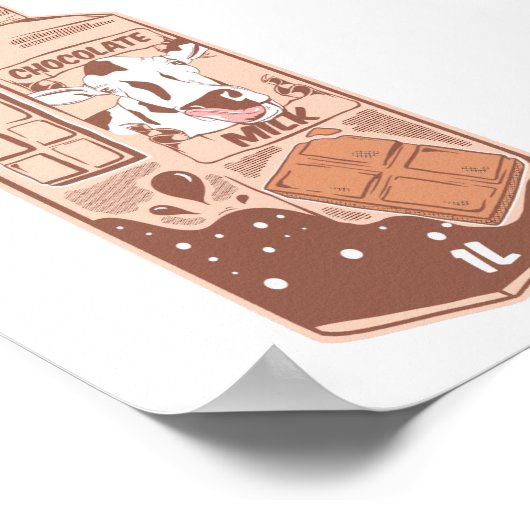 Doos van chocolademelk poster (Hoek)