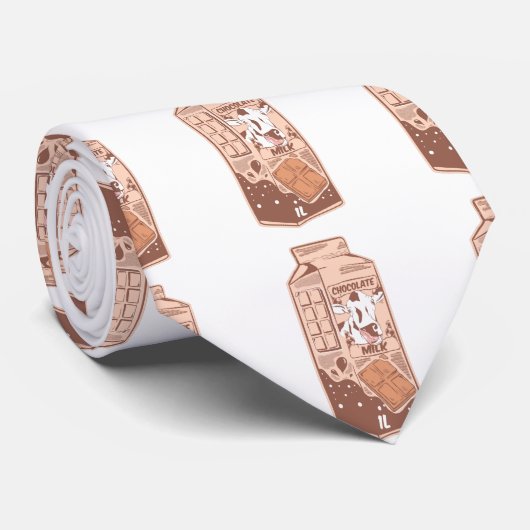 Doos van chocolademelk stropdas (Opgerold)