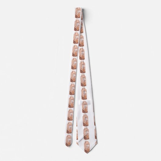 Doos van chocolademelk stropdas (Achterkant)