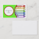 Doos van Crayons Visitekaartje (Voorkant / Achterkant)