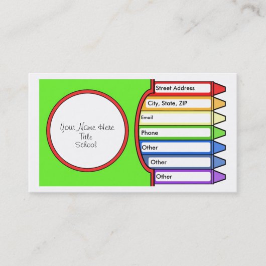 Doos van Crayons Visitekaartje (Voorkant)