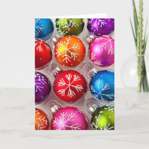 Doos van de ornamenten van Kerstmis van de Feestdagen Kaart