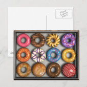 Doos van Doughnoten Briefkaart (Voorkant / Achterkant)