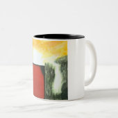 Doos van Pandora van oorspronkelijke verf Tweekleurige Koffiemok (Voorkant rechts)