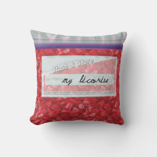 Doos van Snoep Rood Licorice Decoratief Sierkussen