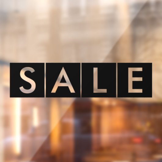 Doos Verkoop Zwart Raamsticker (Vel 2)