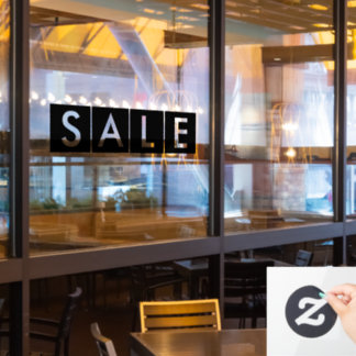 Doos Verkoop Zwart Raamsticker