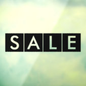 Doos Verkoop Zwart Raamsticker (Vel 3)