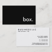 doos. visitekaartje (Voorkant / Achterkant)