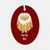 Doosje met druppeltjes - Ringvormige cake, aangepa Metalen Ornament (Voorkant links)