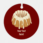 Doosje met druppeltjes - Ringvormige cake, aangepa Metalen Ornament (Voorkant)