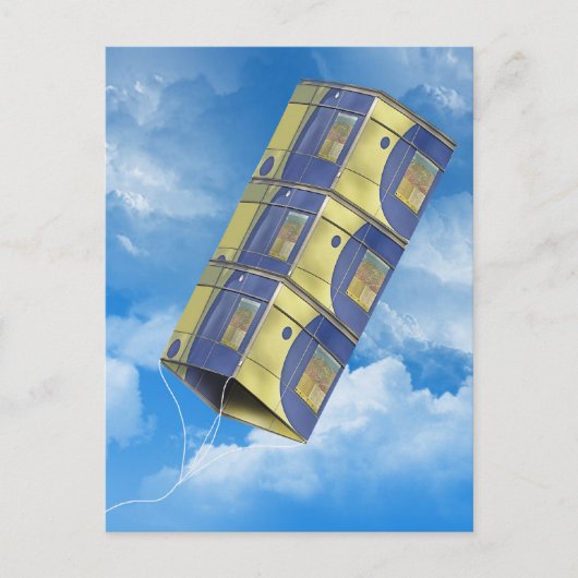Doosvlieger in de lucht briefkaart (Voorkant)