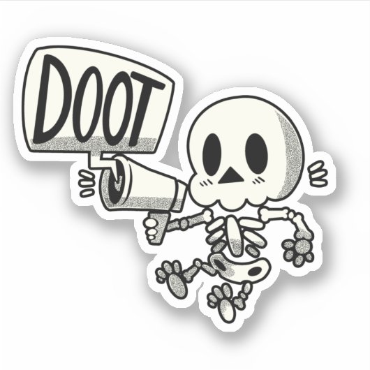 DOOT Skeleton Sticker (Voorkant)