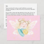 Dootebroekprinses met gouden munt roze briefkaart (Voorkant / Achterkant)