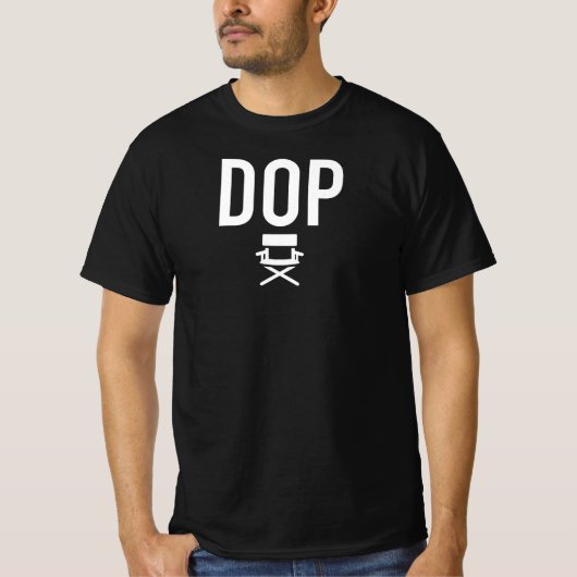 DoP Director of Photography Movie Lovers Film Buff T-shirt (Voorkant)
