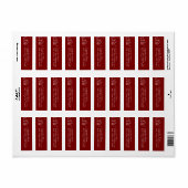 Dop-en-Cocktail Afstudeerfeest Bordeauxrood Etiket (Full Sheet)