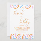 Dopamine Bruidsfeest Brunch Kaart (Voorkant)