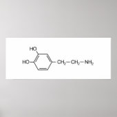 dopamine chemische formule geneesmiddel dope chemi poster (Voorkant)