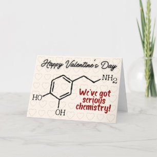Dopamine Chemistry Funny Valentijn Card Feestdagen Kaart