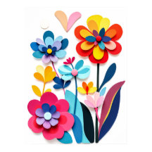 Dopamine Decor Colorful Paper Cut Flowers