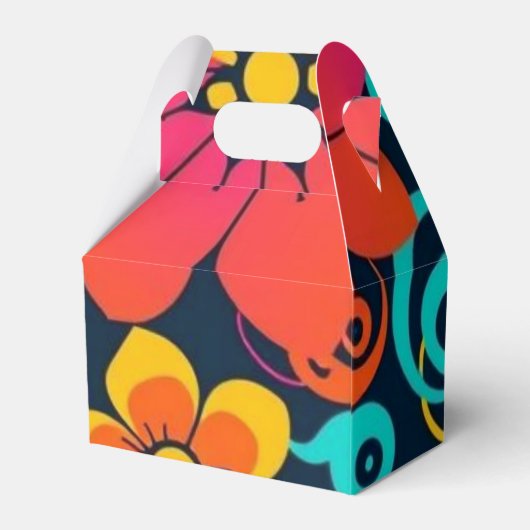 Dopamine Decor – Heldere Funky Flowers-Retro Bedankdoosjes (Achterkant)