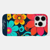 Dopamine Decor – Heldere Funky Flowers-Retro Case-Mate iPhone Case (Achterkant (horizontaal))