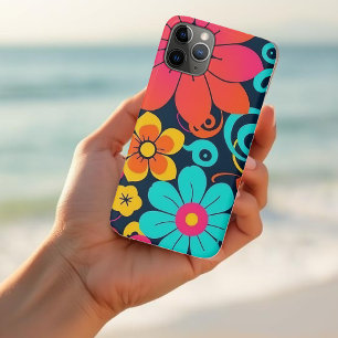 Dopamine Decor – Heldere Funky Flowers-Retro Case-Mate iPhone Case
