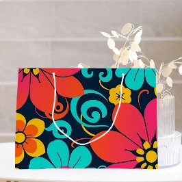 Dopamine Decor – Heldere Funky Flowers-Retro Groot Cadeauzakje