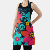 Dopamine Decor – Heldere Funky Flowers-Retro Schort (Insitu)