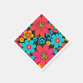 Dopamine Decor – Heldere Funky Flowers-Retro Servet (Hoek)