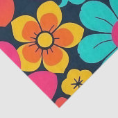 Dopamine Decor – Heldere Funky Flowers-Retro Tissuepapier (Detail)