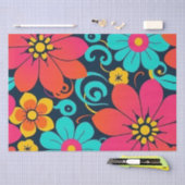 Dopamine Decor – Heldere Funky Flowers-Retro Tissuepapier (Craft)