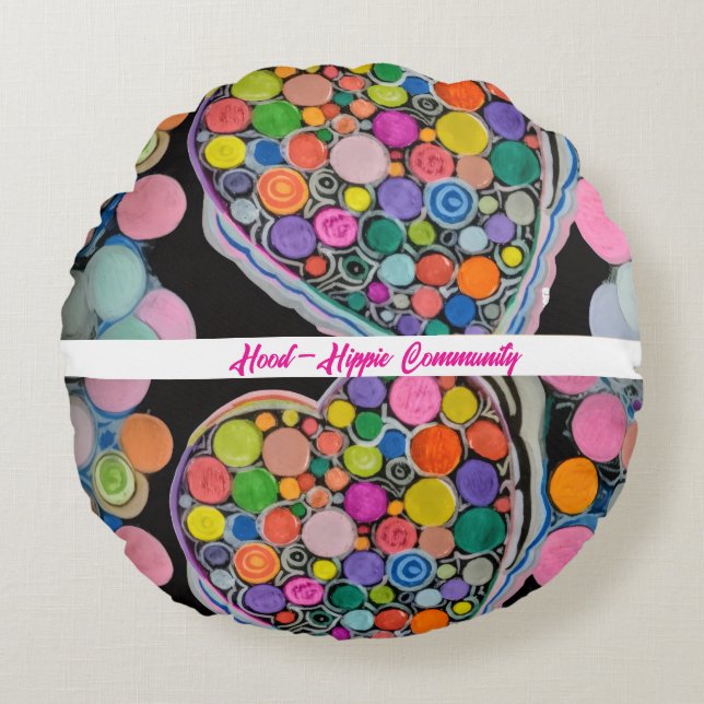 "Dopamine Decor" Kussenhoes Rond Kussen (Voorkant)