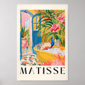 Dopamine Decor, Pauw in bad Art Print, Fun Poster (Voorkant)