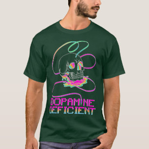 Dopamine Deficient ADHD Rainbow Skull 2 T-shirt