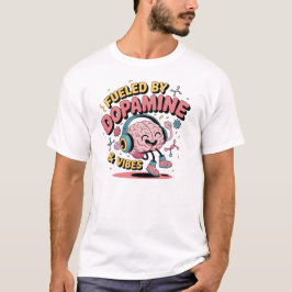 Dopamine Gedreven ADHD Cartoon Hersen Tee T-shirt