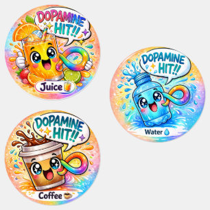 Dopamine Hit Neurodivergente Kawaii Feest Labels