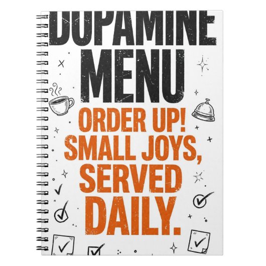 Dopamine Menu Grappig ADHD Dagboek Notitieboek (Voorkant)
