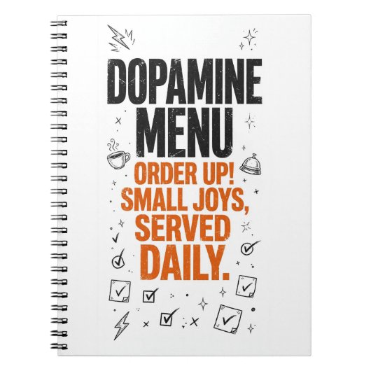Dopamine Menu Grappig ADHD Dagboek Notitieboek (Voorkant)