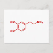 Dopamine Moleculaire chemische formule Briefkaart (Voorkant)