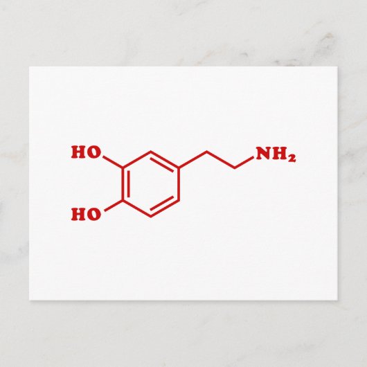 Dopamine Moleculaire chemische formule Briefkaart (Voorkant)