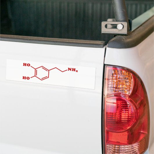 Dopamine Moleculaire chemische formule Bumpersticker (Op Truck)