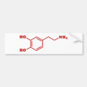 Dopamine Moleculaire chemische formule Bumpersticker (Voorkant)