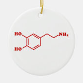 Dopamine Moleculaire chemische formule Keramisch Ornament (Voorkant)