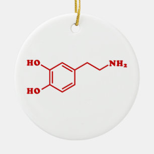 Dopamine Moleculaire chemische formule Keramisch Ornament