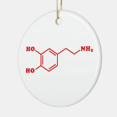 Dopamine Moleculaire chemische formule Keramisch Ornament (Links)